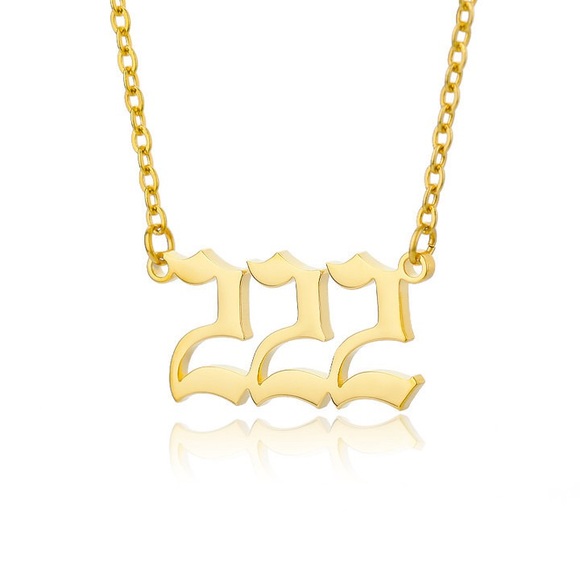 18K Gold Plated Angel Number Necklace*Number Pendant*Lucky Number Necklace*ZX - Picture 3 of 13